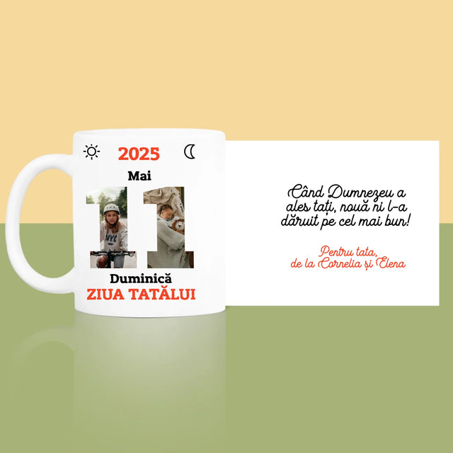 Cuvânt Din Fotografii: Felicitare Calendar Ziua Tatălui - Cană