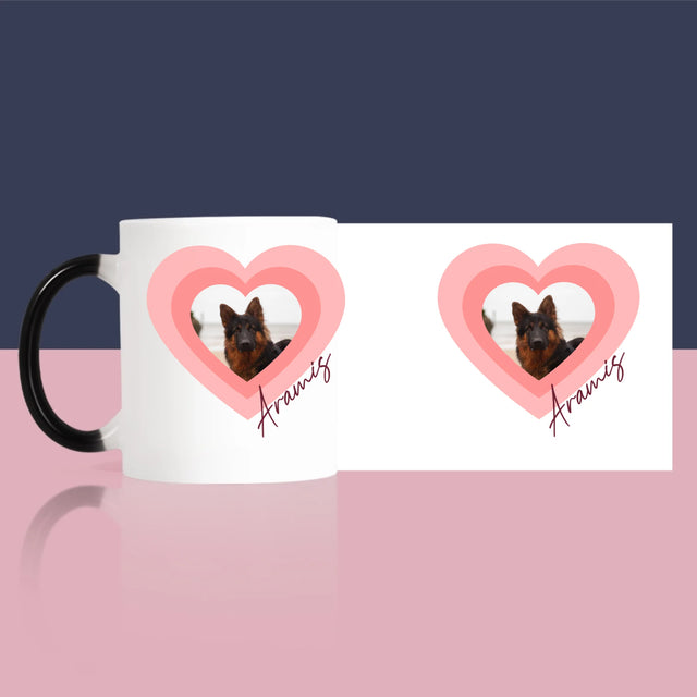 Fotografie Si Semnătură: Fotografia Cățelușului În Inimă - Cană