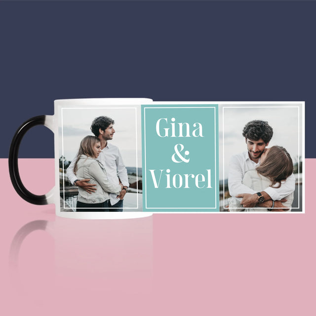 Colaj De Fotografii: Cuplu Nume - Cană