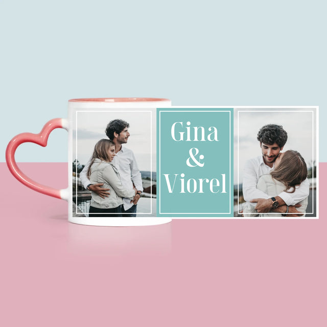 Colaj De Fotografii: Cuplu Nume - Cană