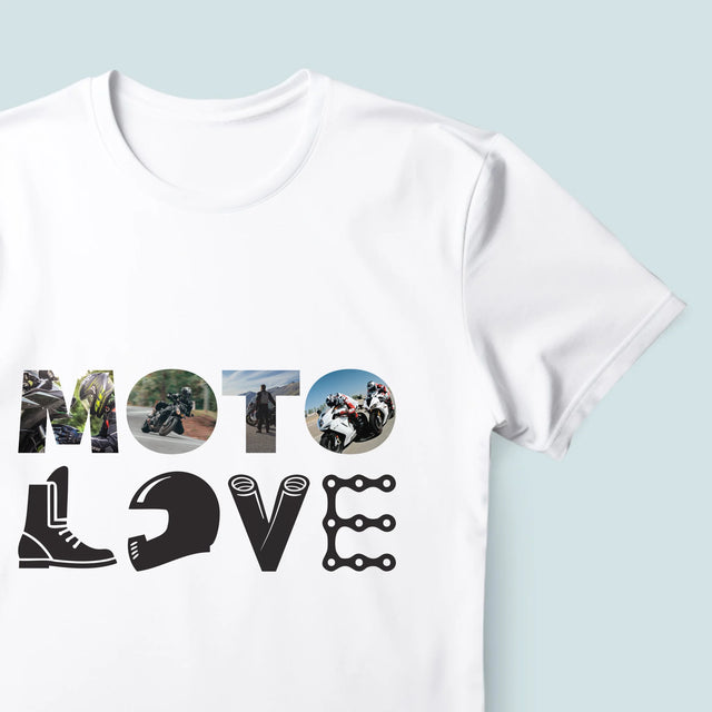 Cuvânt Din Fotografii: Motolove - Tricou Pentru Bărbați