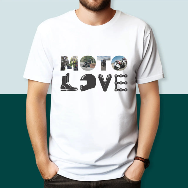 Cuvânt Din Fotografii: Motolove - Tricou Pentru Bărbați