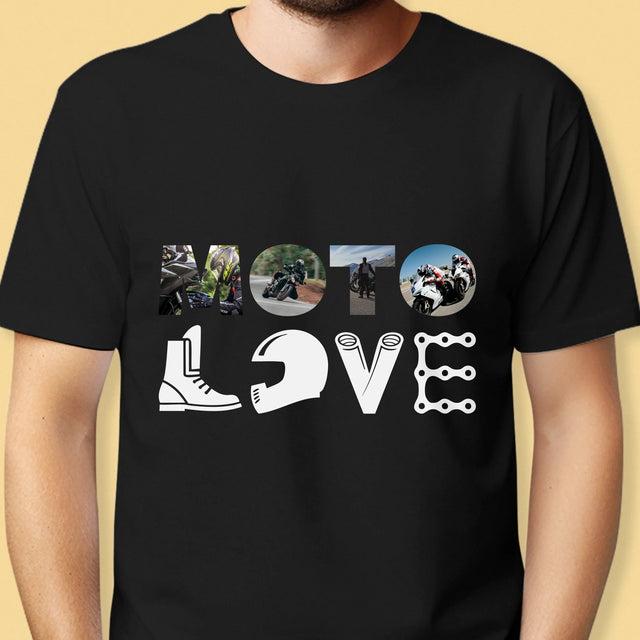 Cuvânt Din Fotografii: Motolove - Tricou Pentru Bărbați