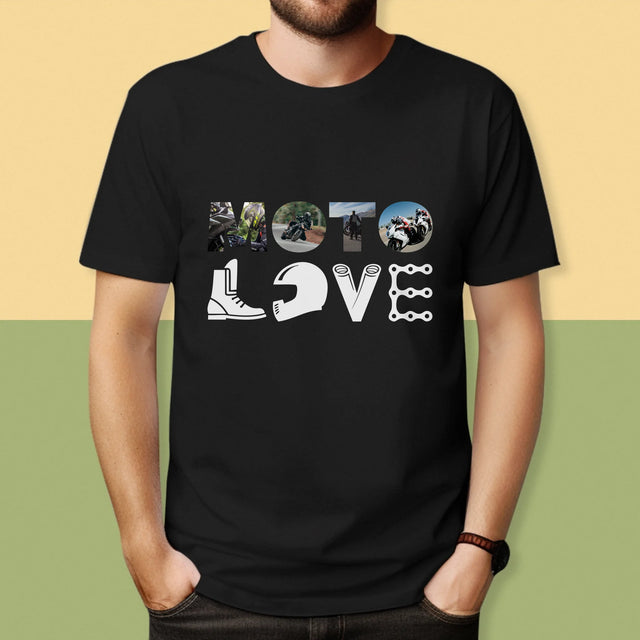 Cuvânt Din Fotografii: Motolove - Tricou Pentru Bărbați