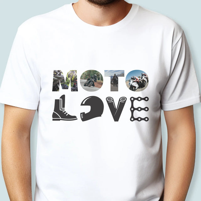 Cuvânt Din Fotografii: Motolove - Tricou Pentru Bărbați