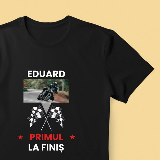 Fotografie Si Semnătură: Primul La Finiș - Tricou Pentru Bărbați