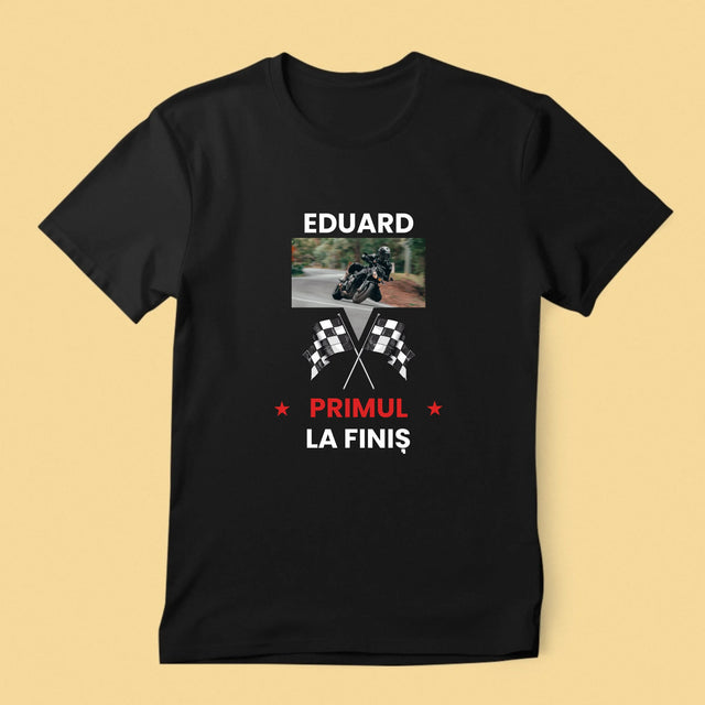 Fotografie Si Semnătură: Primul La Finiș - Tricou Pentru Bărbați