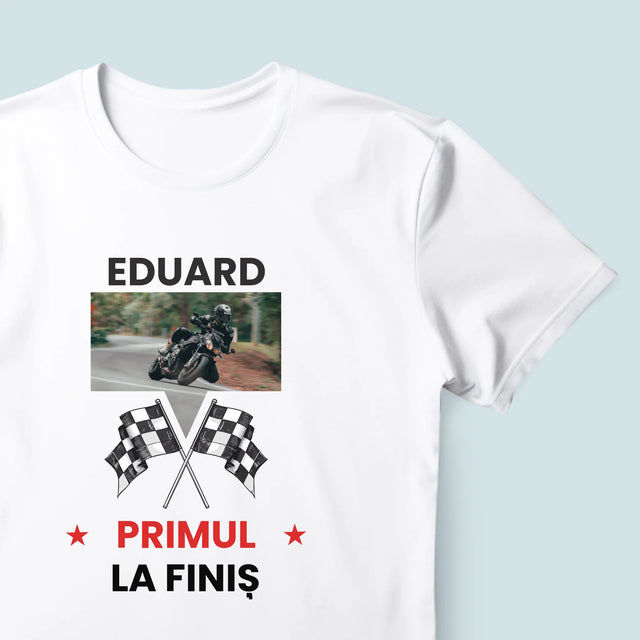 Fotografie Si Semnătură: Primul La Finiș - Tricou Pentru Bărbați