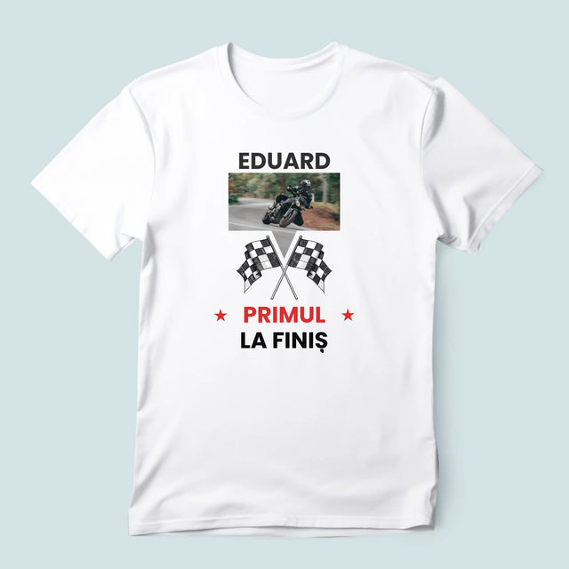 Fotografie Si Semnătură: Primul La Finiș - Tricou Pentru Bărbați