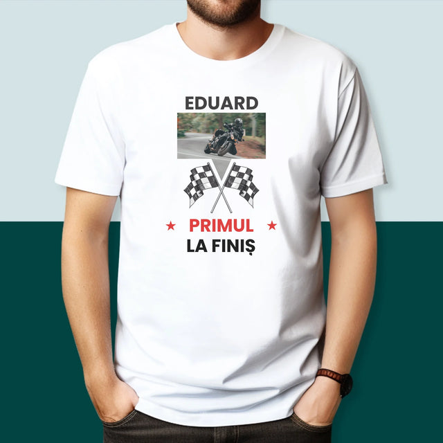 Fotografie Si Semnătură: Primul La Finiș - Tricou Pentru Bărbați