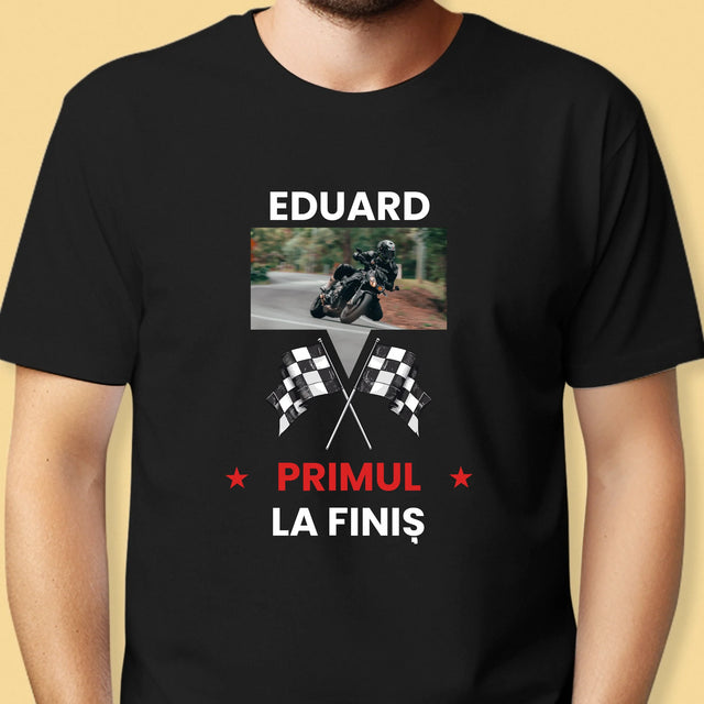 Fotografie Si Semnătură: Primul La Finiș - Tricou Pentru Bărbați