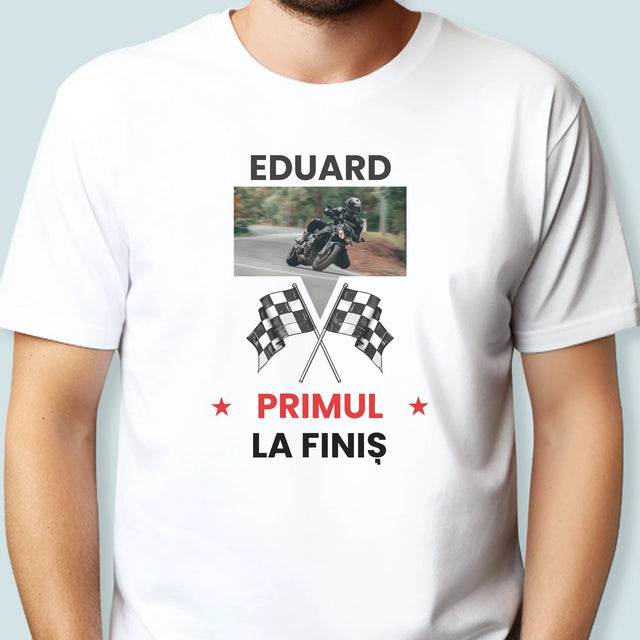 Fotografie Si Semnătură: Primul La Finiș - Tricou Pentru Bărbați