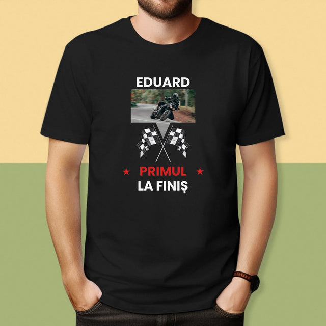 Fotografie Si Semnătură: Primul La Finiș - Tricou Pentru Bărbați
