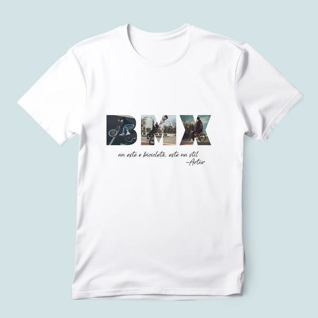 Cuvânt Din Fotografii: Bmx - Tricou Pentru Bărbați