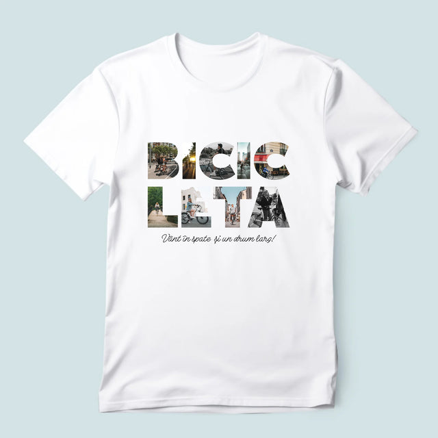 Cuvânt Din Fotografii: Bicikleta - Tricou Pentru Bărbați