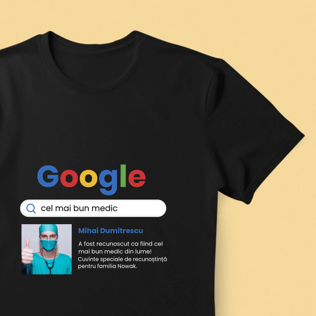 Fotografie Si Semnătură: Cel Mai Bun Medic Rezultat Google - Tricou Pentru Bărbați