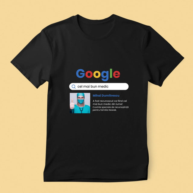 Fotografie Si Semnătură: Cel Mai Bun Medic Rezultat Google - Tricou Pentru Bărbați