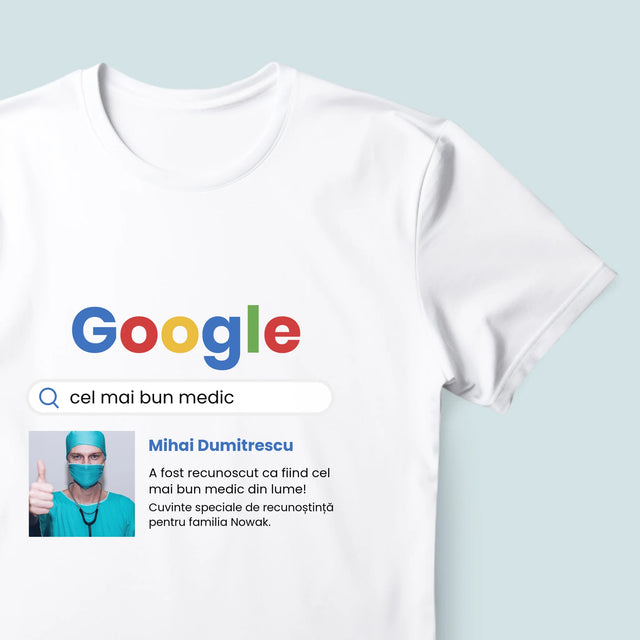 Fotografie Si Semnătură: Cel Mai Bun Medic Rezultat Google - Tricou Pentru Bărbați