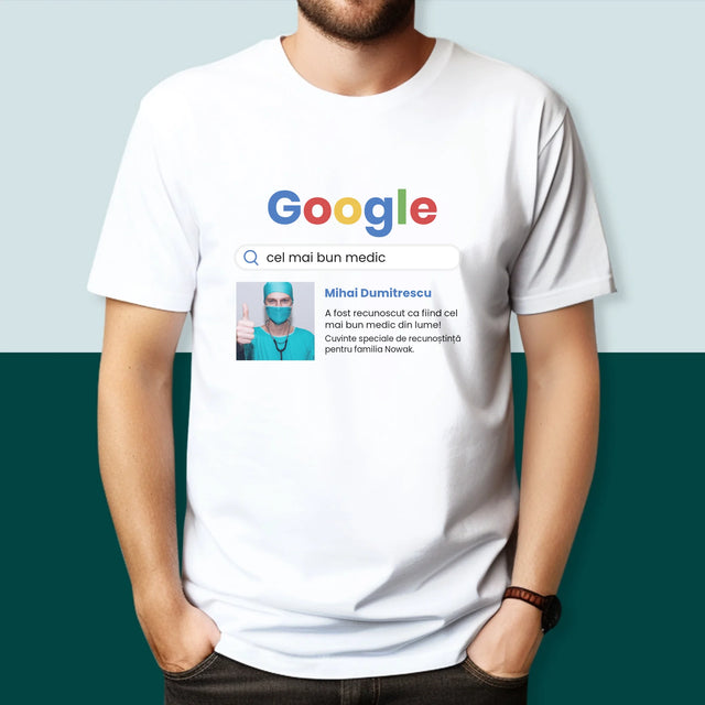 Fotografie Si Semnătură: Cel Mai Bun Medic Rezultat Google - Tricou Pentru Bărbați