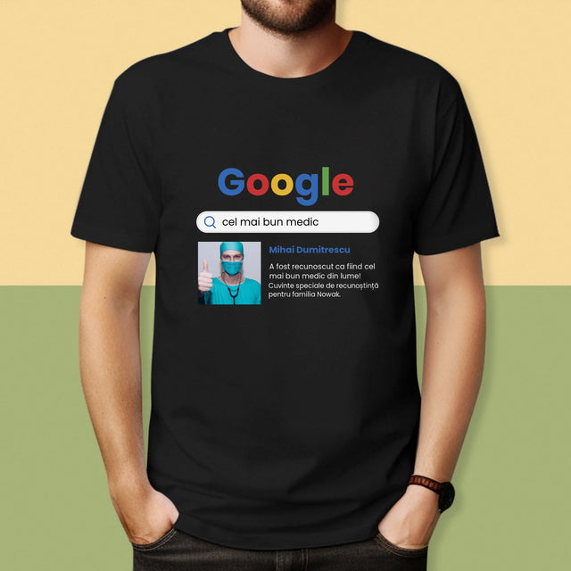 Fotografie Si Semnătură: Cel Mai Bun Medic Rezultat Google - Tricou Pentru Bărbați
