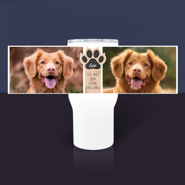 Colaj De Fotografii: Cel Mai Bun Câine - Cană Termică Albă