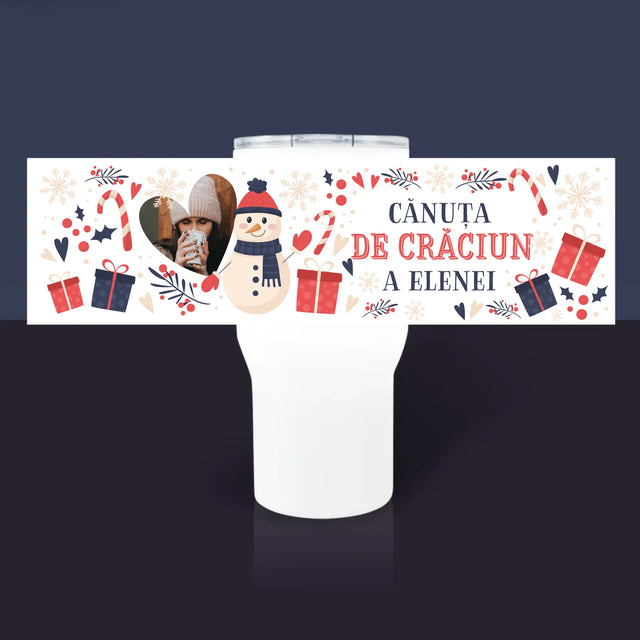 Fotografie Si Semnătură: Cănuța De Crăciun - Cană Termică Albă