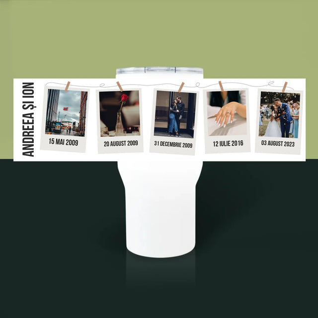 Istoria Noastră: Începutul Nostru - Cană Termică Albă