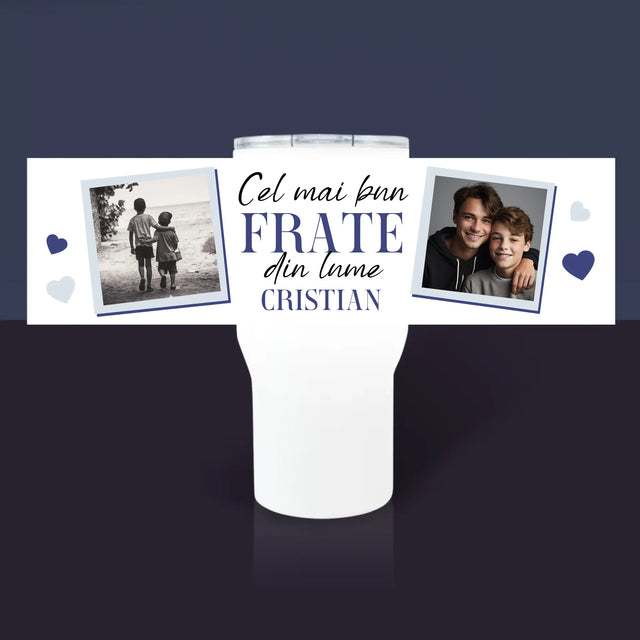 Colaj De Fotografii: Cel Mai Bun Frate Din Lume - Cană Termică Albă