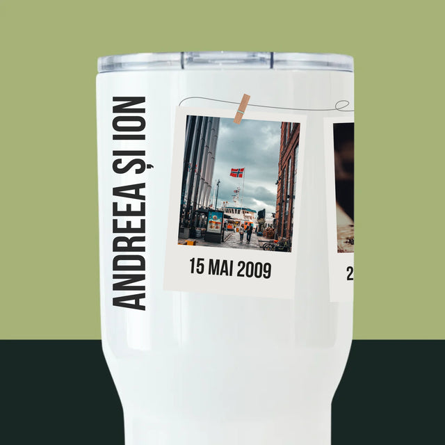 Istoria Noastră: Începutul Nostru - Cană Termică Albă