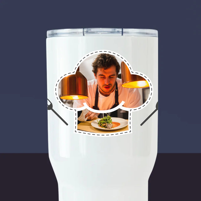 Colaj De Fotografii: Cel Mai Bun Bucătar - Cană Termică Albă