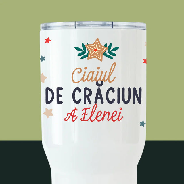 Fotografie Si Semnătură: Ciai De Crăciun - Cană Termică Albă