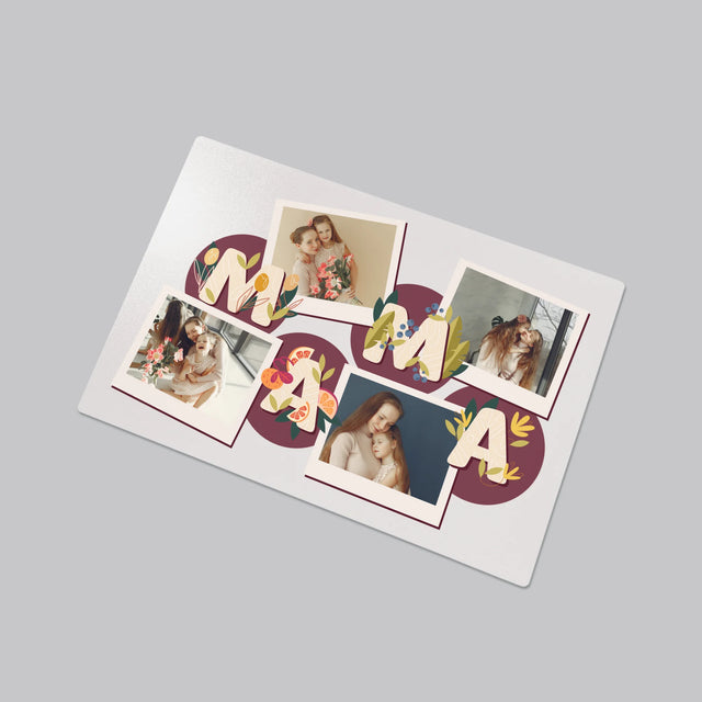 Colaj De Fotografii: Litere Mama - Mapa De Birou