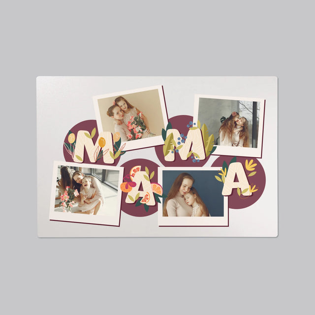 Colaj De Fotografii: Litere Mama - Mapa De Birou