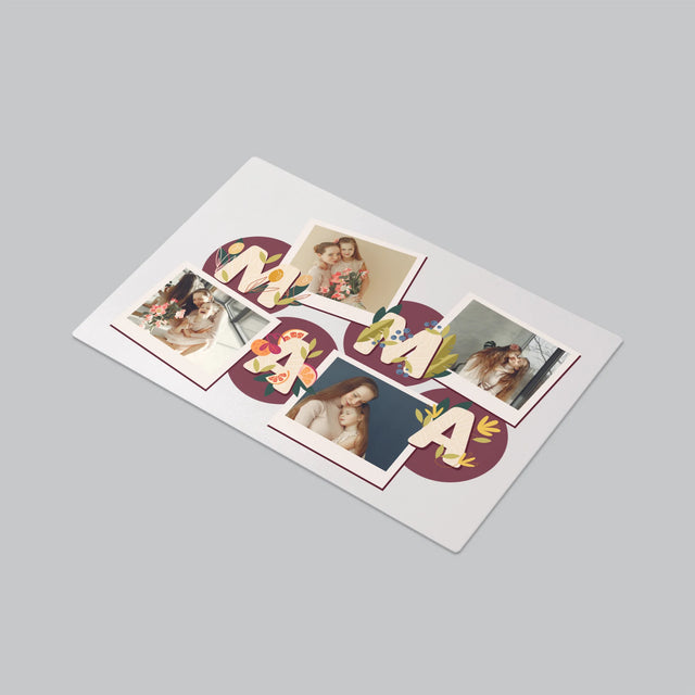 Colaj De Fotografii: Litere Mama - Mapa De Birou