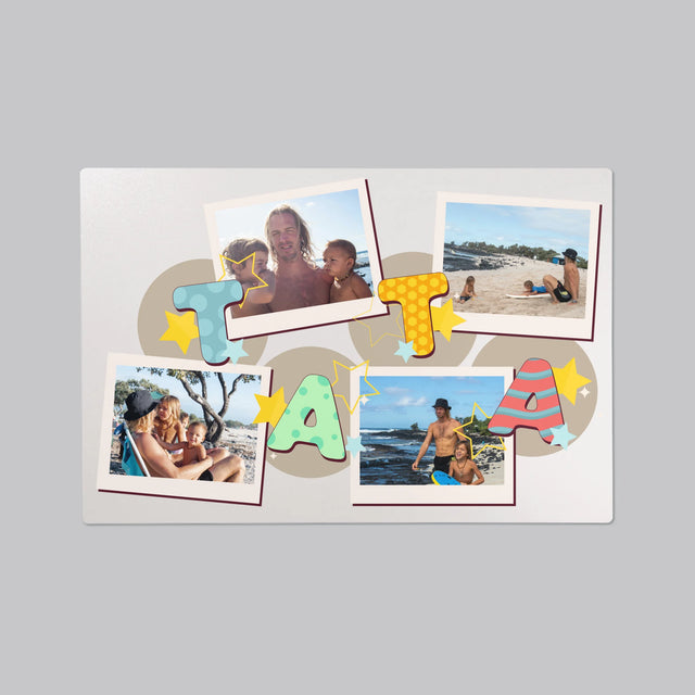 Colaj De Fotografii: Litere Tată - Mapa De Birou