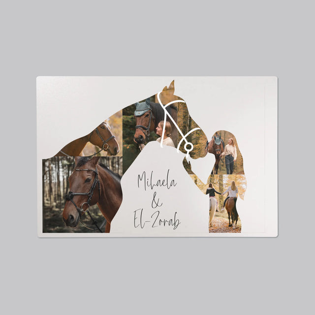 Formă Din Fotografii: Fata Și Calul - Mapa De Birou