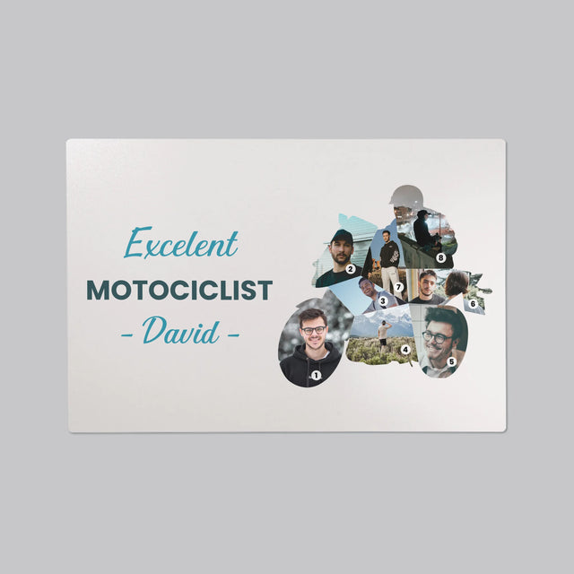 Formă Din Fotografii: Motociclist Excelent - Mapa De Birou