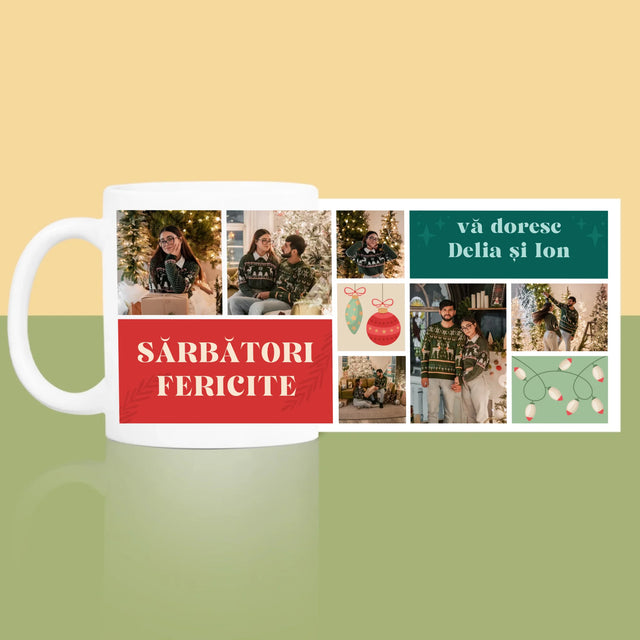 Colaj De Fotografii: Fotografii De Sărbători - Cană