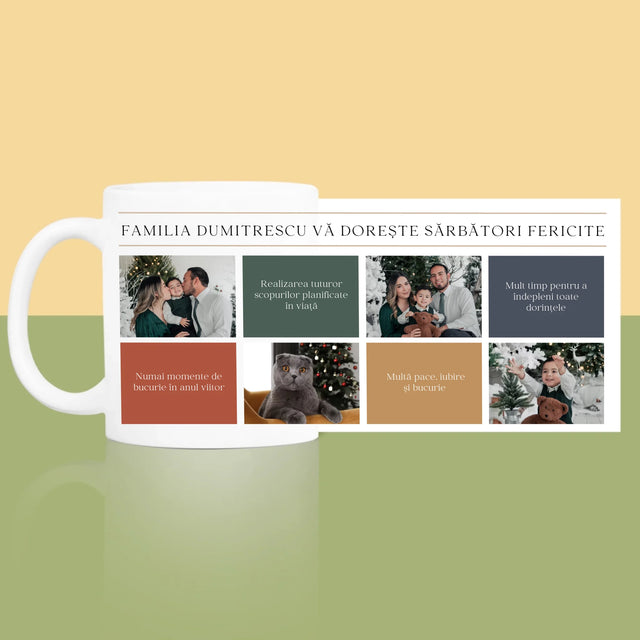 Colaj De Fotografii: Sărbători Fericite Urări - Cană