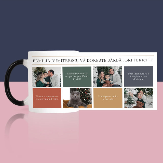 Colaj De Fotografii: Sărbători Fericite Urări - Cană