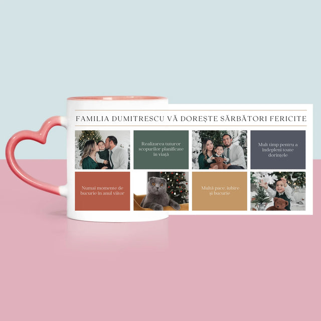 Colaj De Fotografii: Sărbători Fericite Urări - Cană