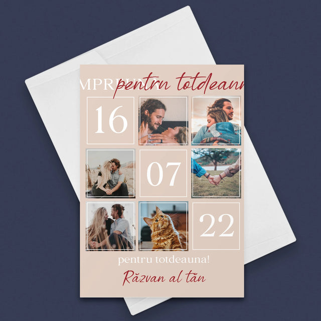 Colaj De Fotografii: Împreună Pentru Totdeauna! - Card Cu Felicitări