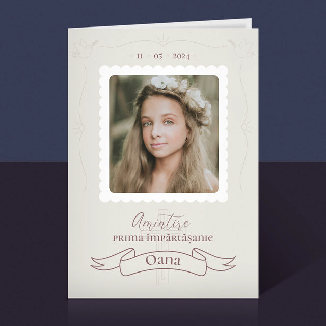 Fotografie Si Semnătură: Porumbei De Împărtășanie - Card Cu Felicitări