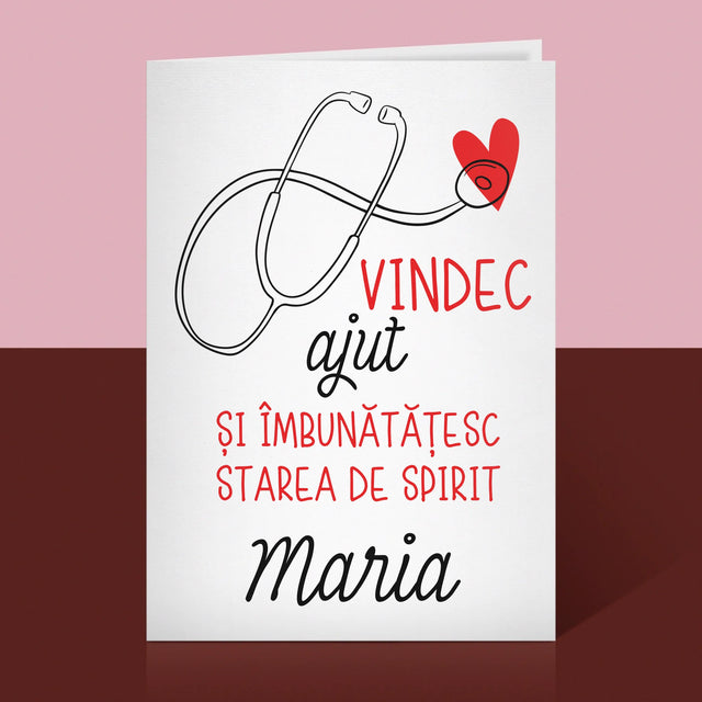 Numele Și Semnătura: Vindec Ajut - Card Cu Felicitări