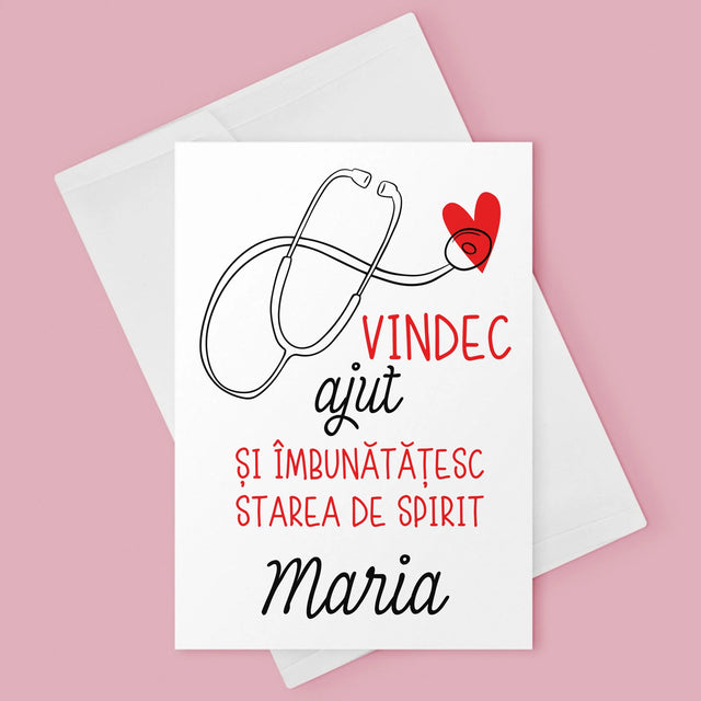 Numele Și Semnătura: Vindec Ajut - Card Cu Felicitări