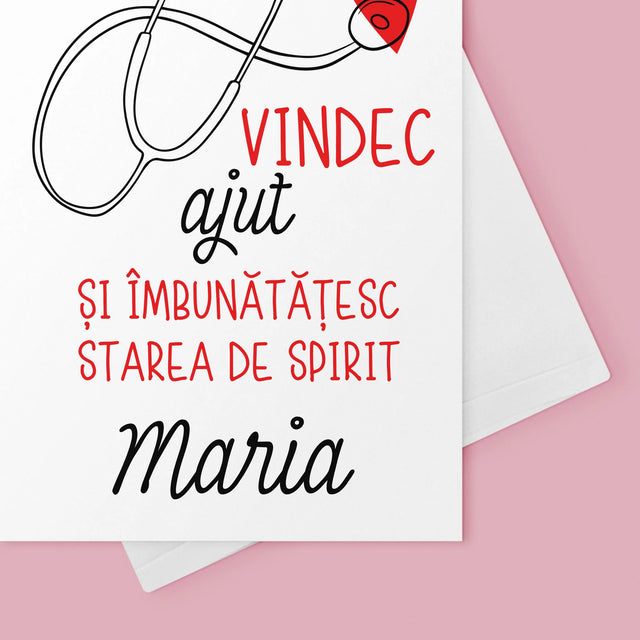 Numele Și Semnătura: Vindec Ajut - Card Cu Felicitări
