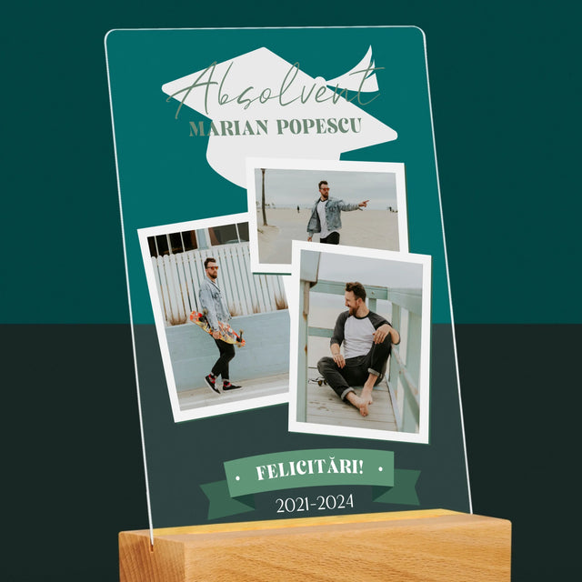 Copertă Derevistă: Absolvent Copertă De Rewistă - Imprimare Pe Sticlă Acrilică (Verticală)