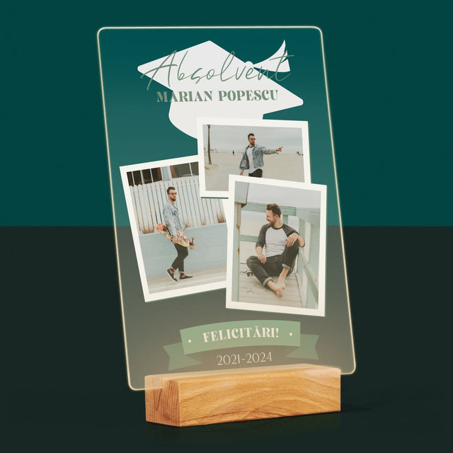Copertă Derevistă: Absolvent Copertă De Rewistă - Imprimare Pe Sticlă Acrilică (Verticală)