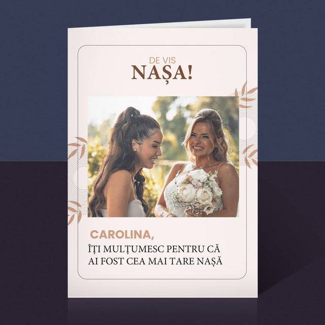 Fotografie Si Semnătură: Nașa De Vis - Card Cu Felicitări