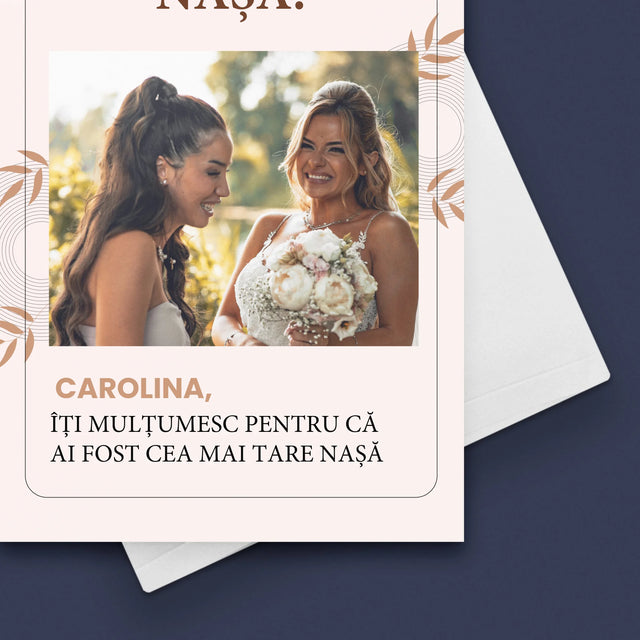 Fotografie Si Semnătură: Nașa De Vis - Card Cu Felicitări